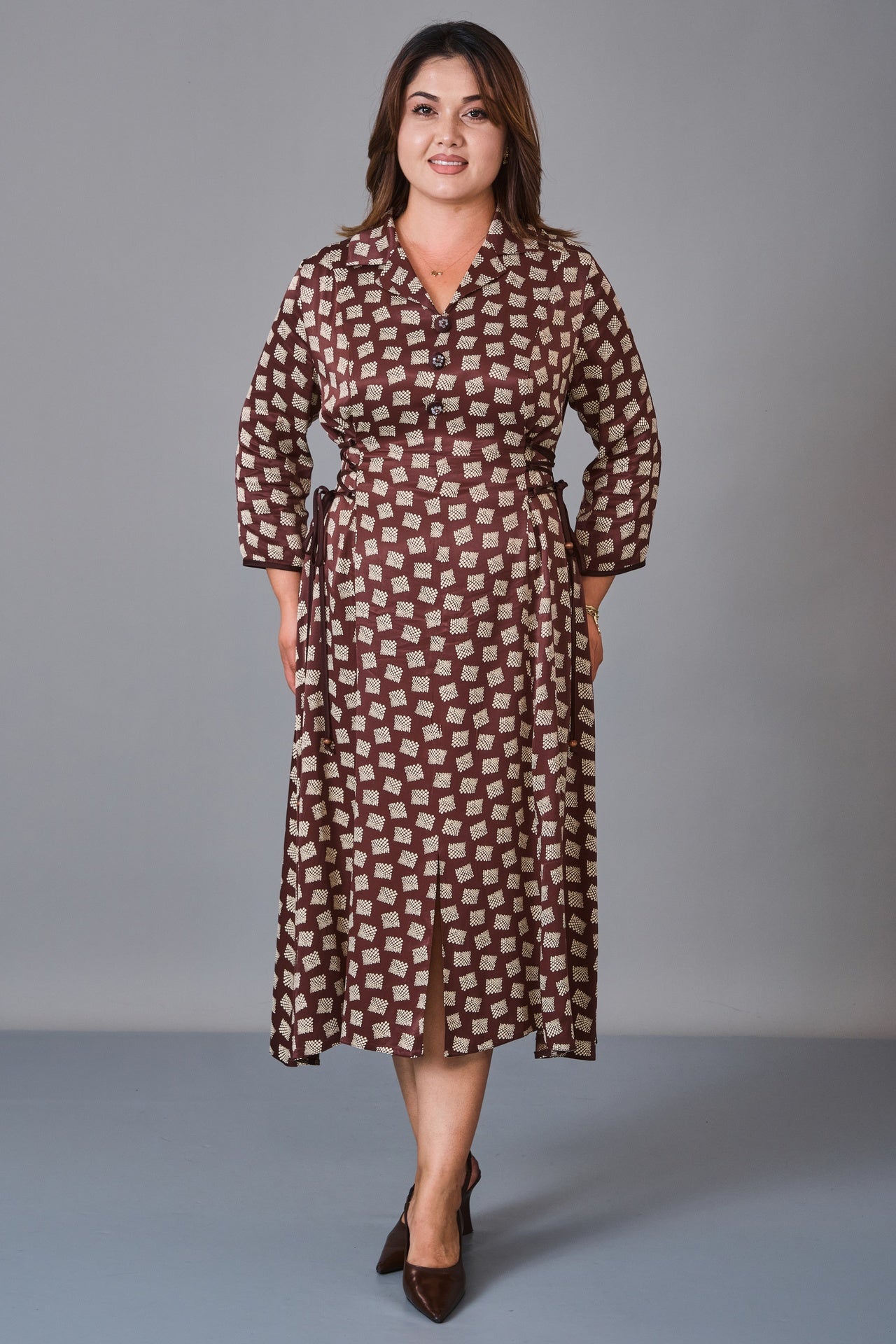 Dress Port - Plus Size Dress (DSP27K5805) - 8690200243783