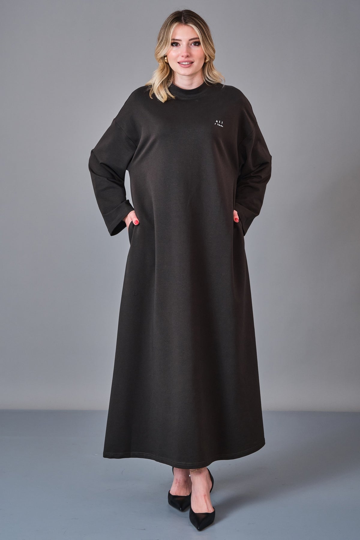 Allblack - Regular Size Dress (ALL27K5004) - 8690200243936