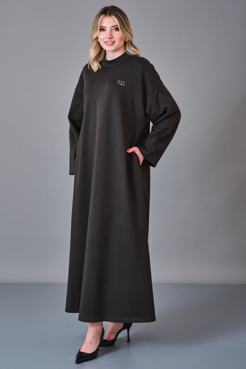 Allblack - Regular Size Dress (ALL27K5004) - 8690200243936