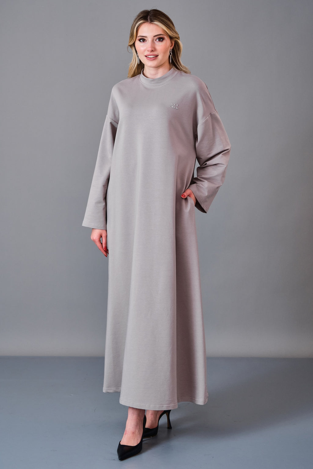 Allblack - Regular Size Dress (ALL27K5004) - 8690200243943
