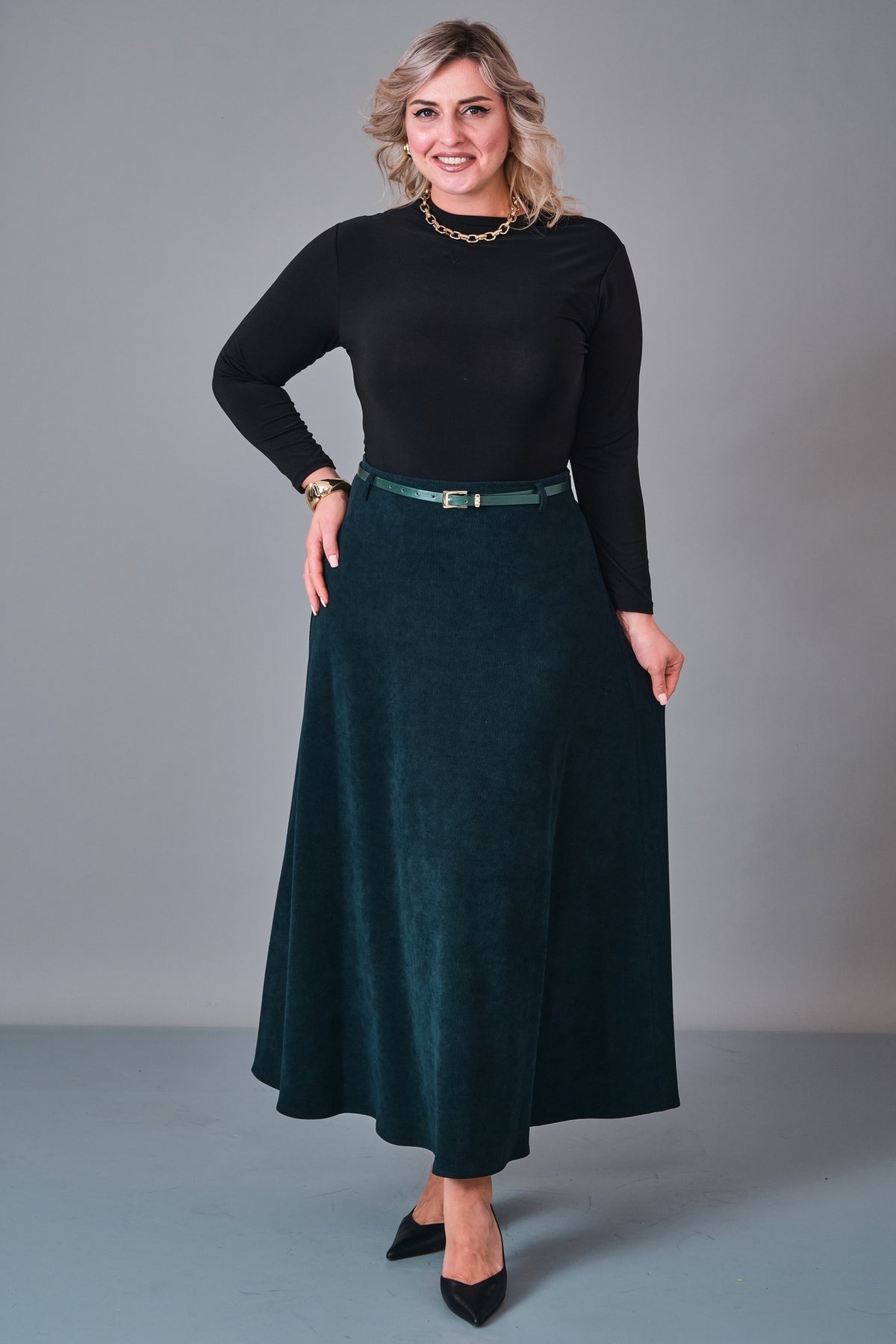 Elitline - Plus Size Skirt (ELT27K2-04-4020) - 8690200244025