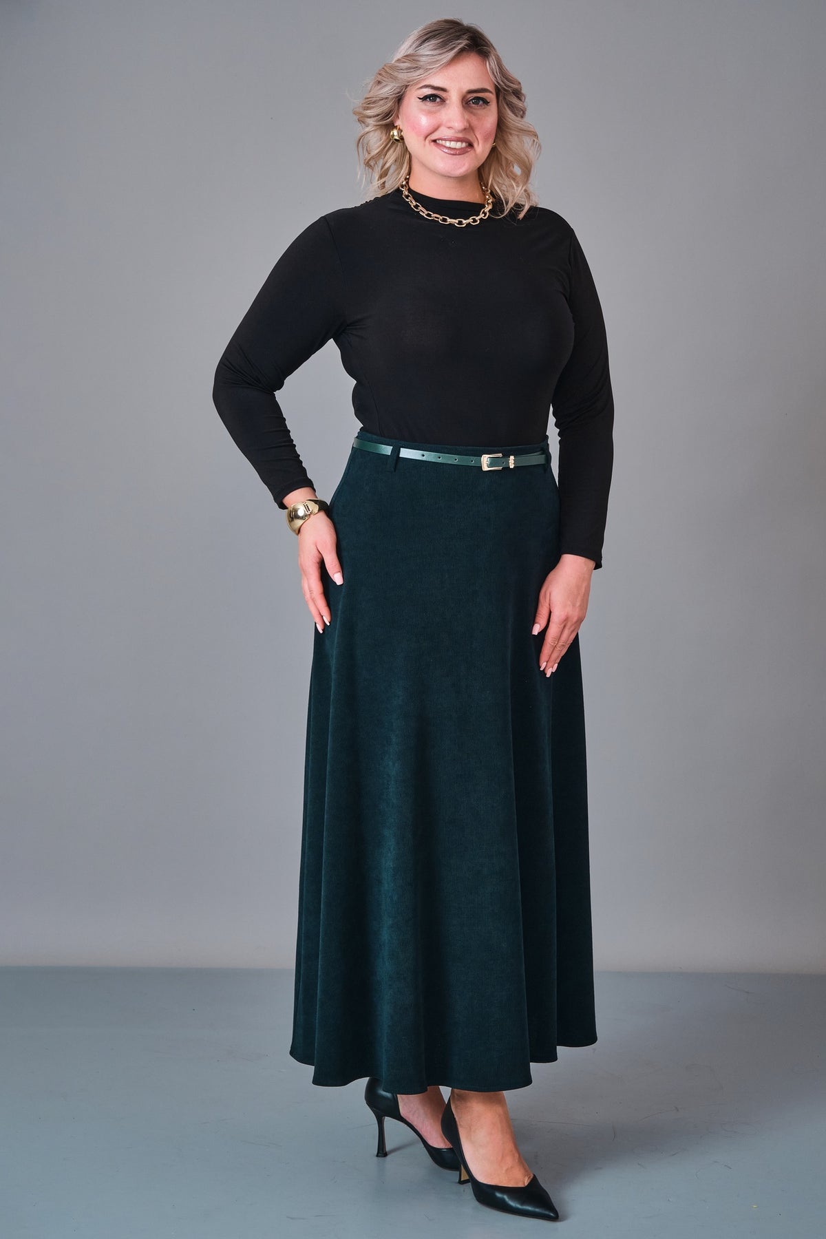 Elitline - Plus Size Skirt (ELT27K2-04-4020) - 8690200244025