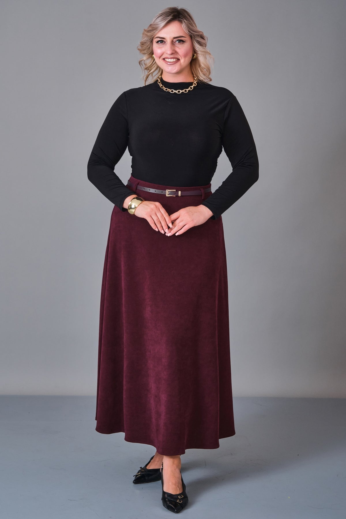 Elitline - Plus Size Skirt (ELT27K2-04-4020) - 8690200244032