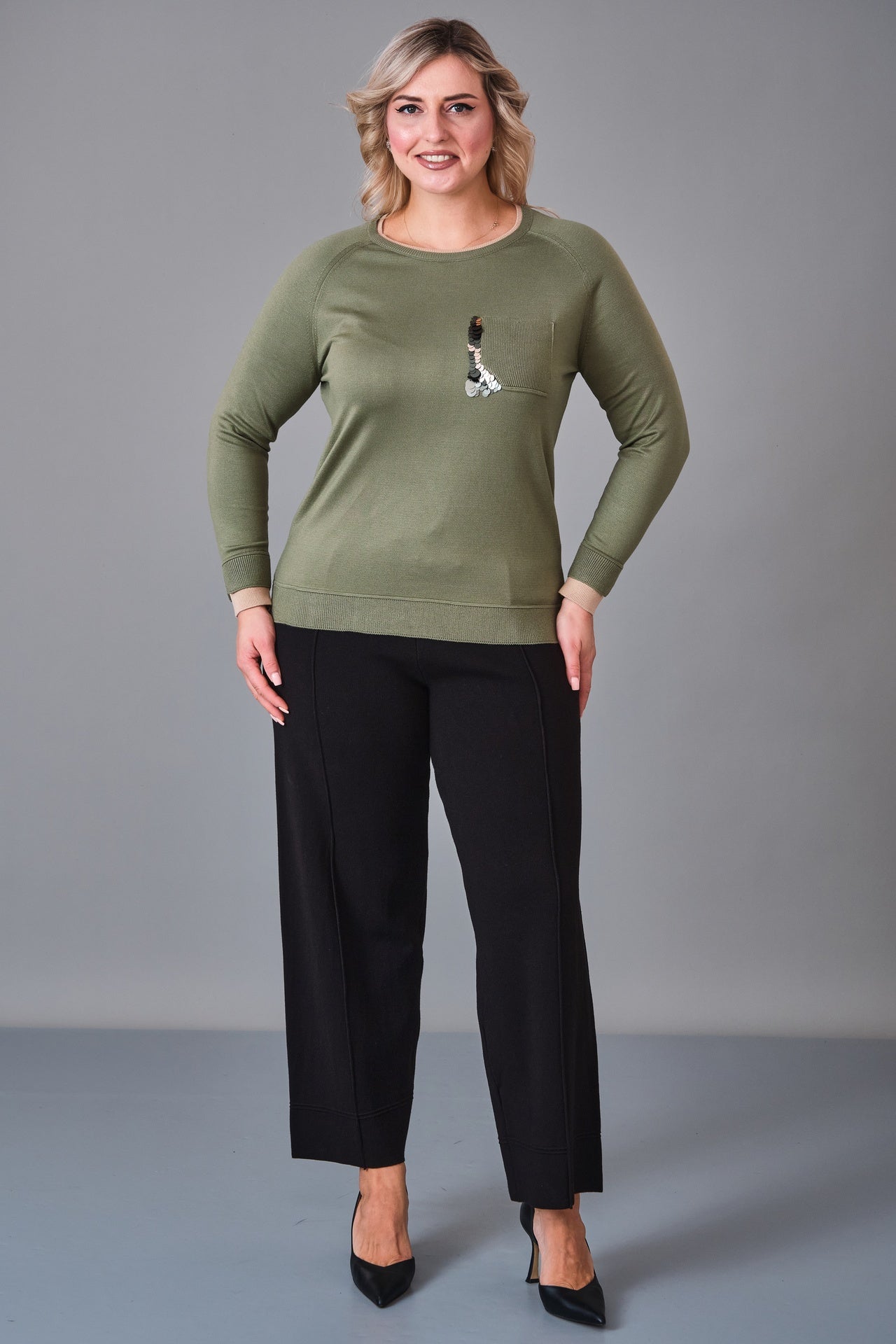 Xlife - Plus Size Knitwear (XLF27K8017) - 8690200244568