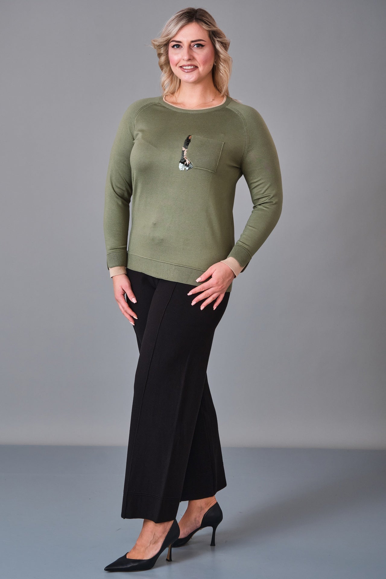 Xlife - Plus Size Knitwear (XLF27K8017) - 8690200244568