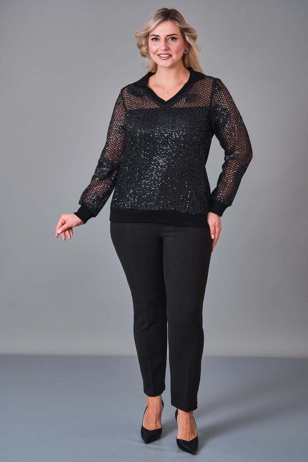 Xlife - Plus Size Blouse (XLF27K8062) - 8690200244599