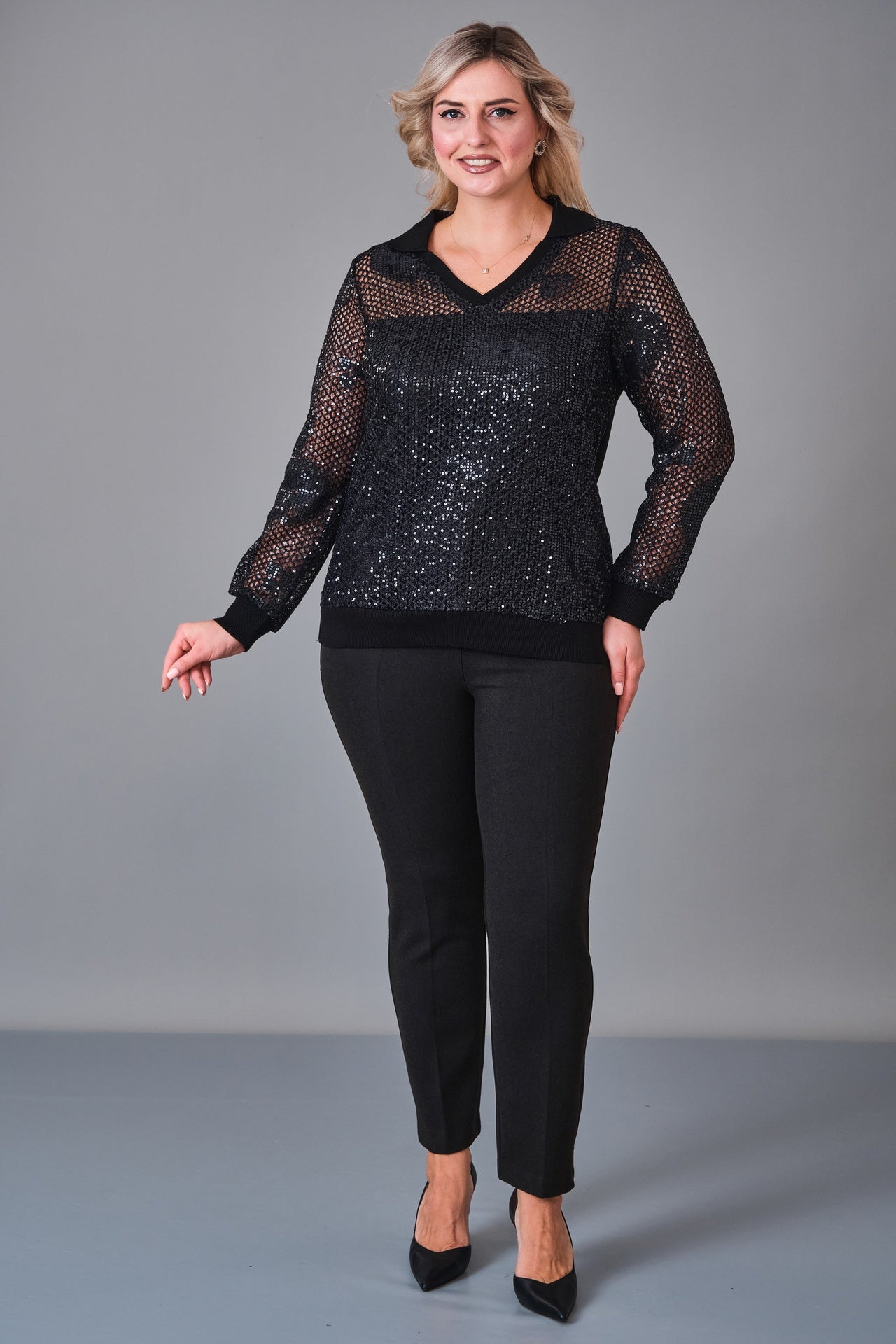 Xlife - Plus Size Blouse (XLF27K8062) - 8690200244599