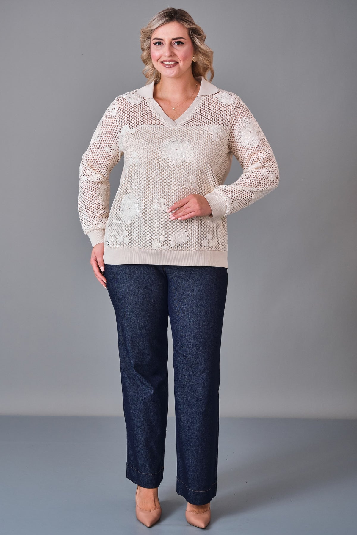 Xlife - Plus Size Blouse (XLF27K8062) - 8690200244605