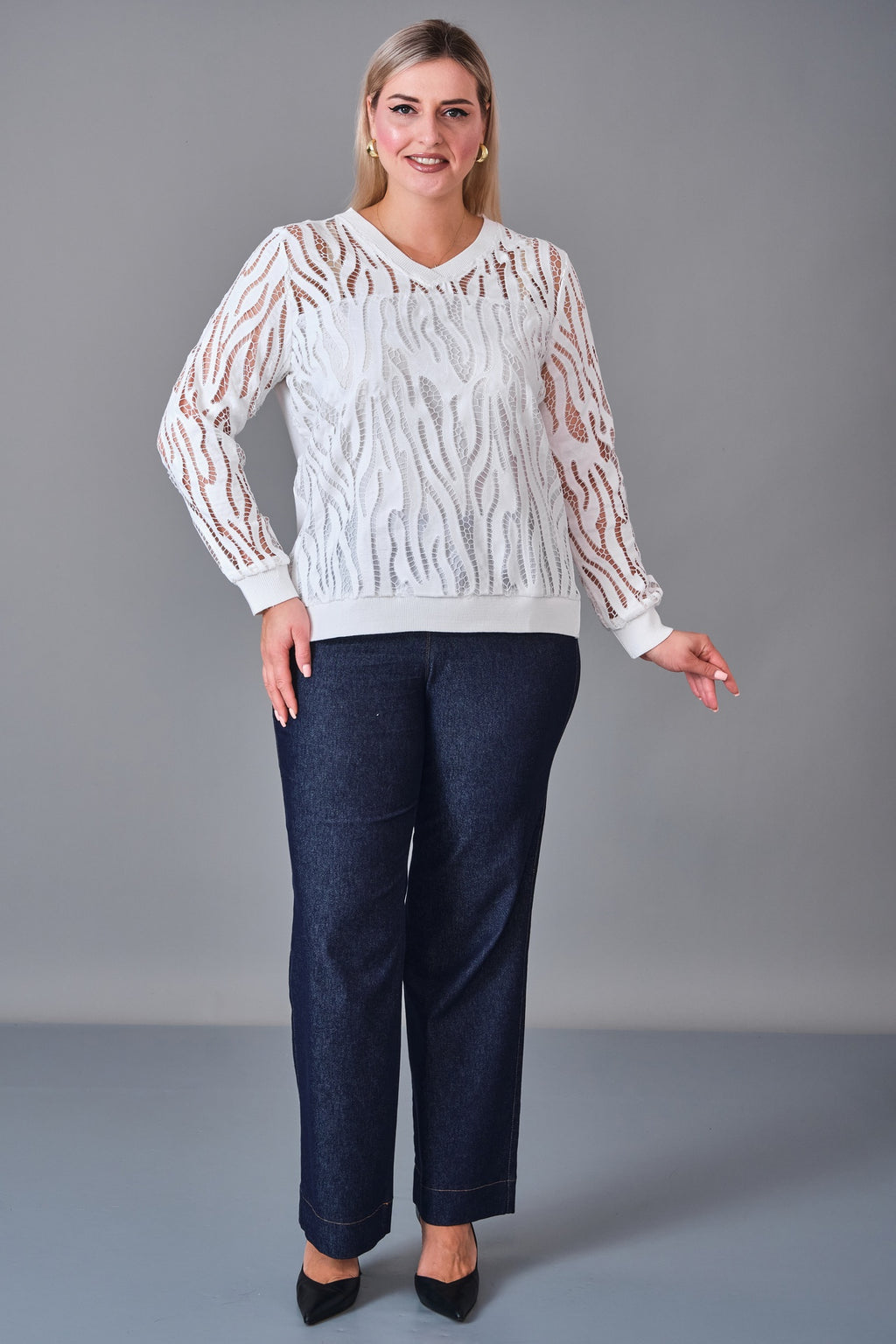 Xlife - Plus Size Blouse (XLF27K8063) - 8690200244629