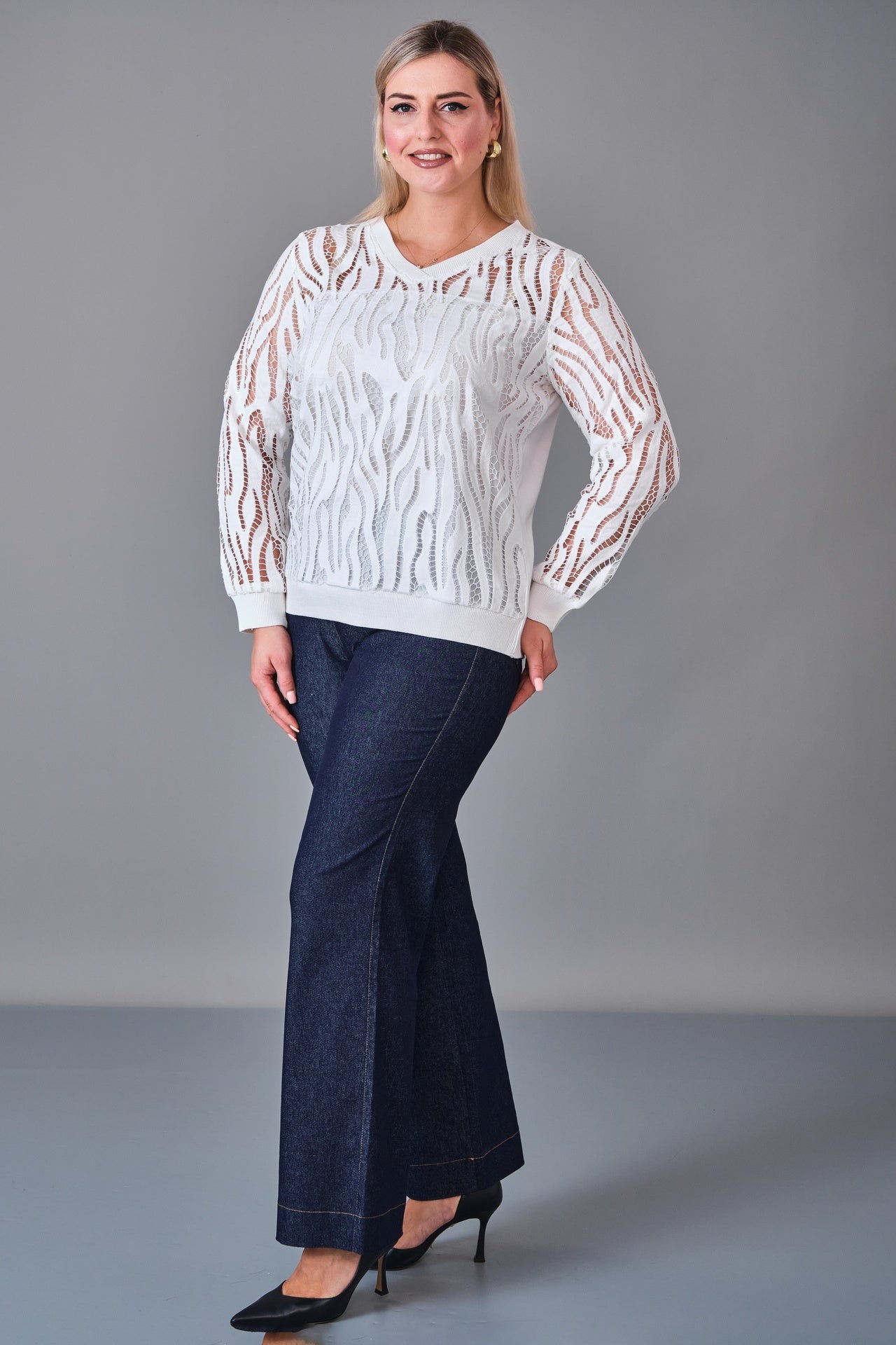 Xlife - Plus Size Blouse (XLF27K8063) - 8690200244629