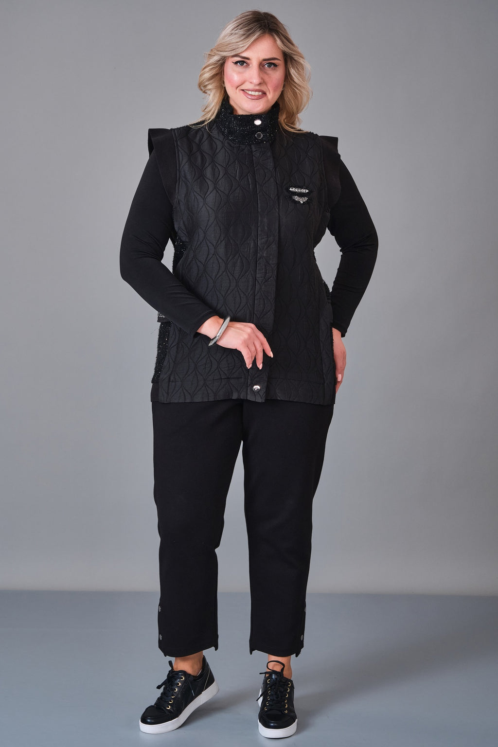 Xlife - Plus Size Waistcoat (XLF27K8603) - 8690200244636