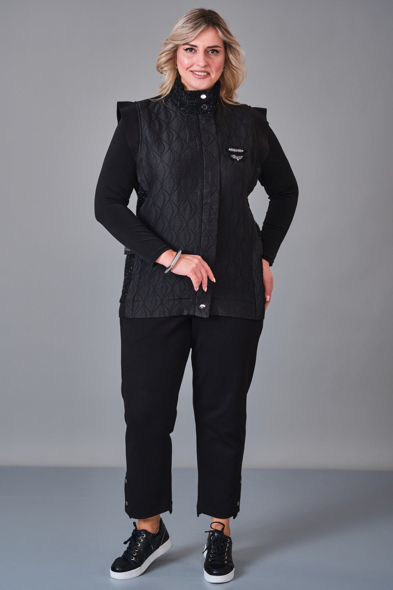 Xlife - Plus Size Waistcoat (XLF27K8603) - 8690200244636