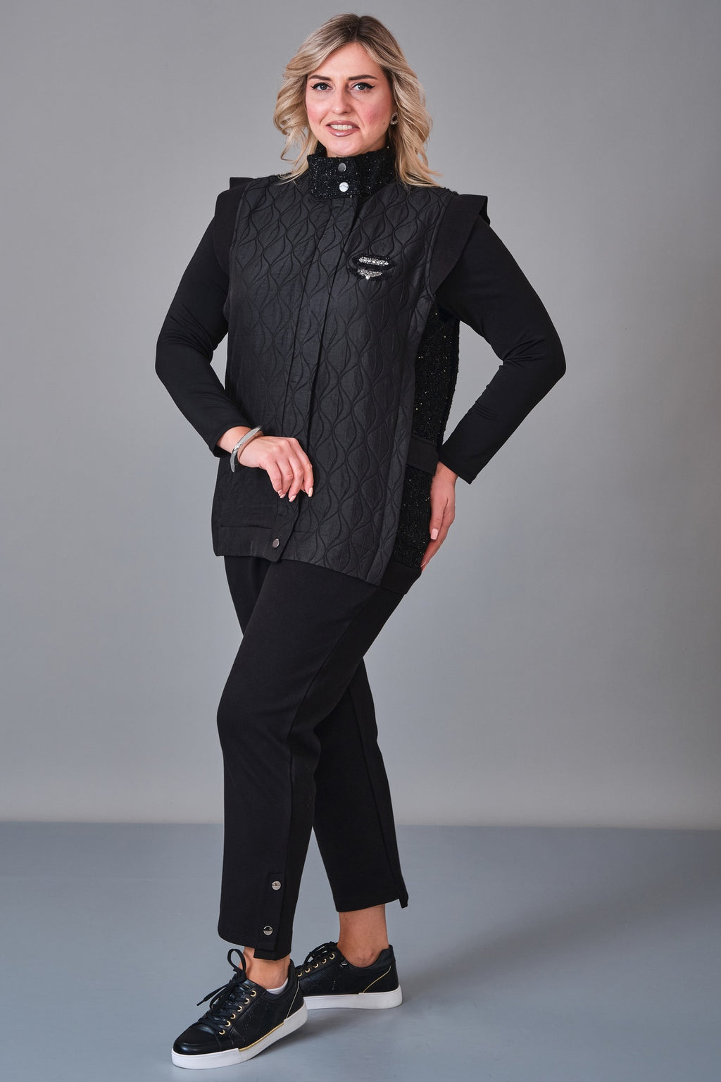 Xlife - Plus Size Waistcoat (XLF27K8603) - 8690200244636