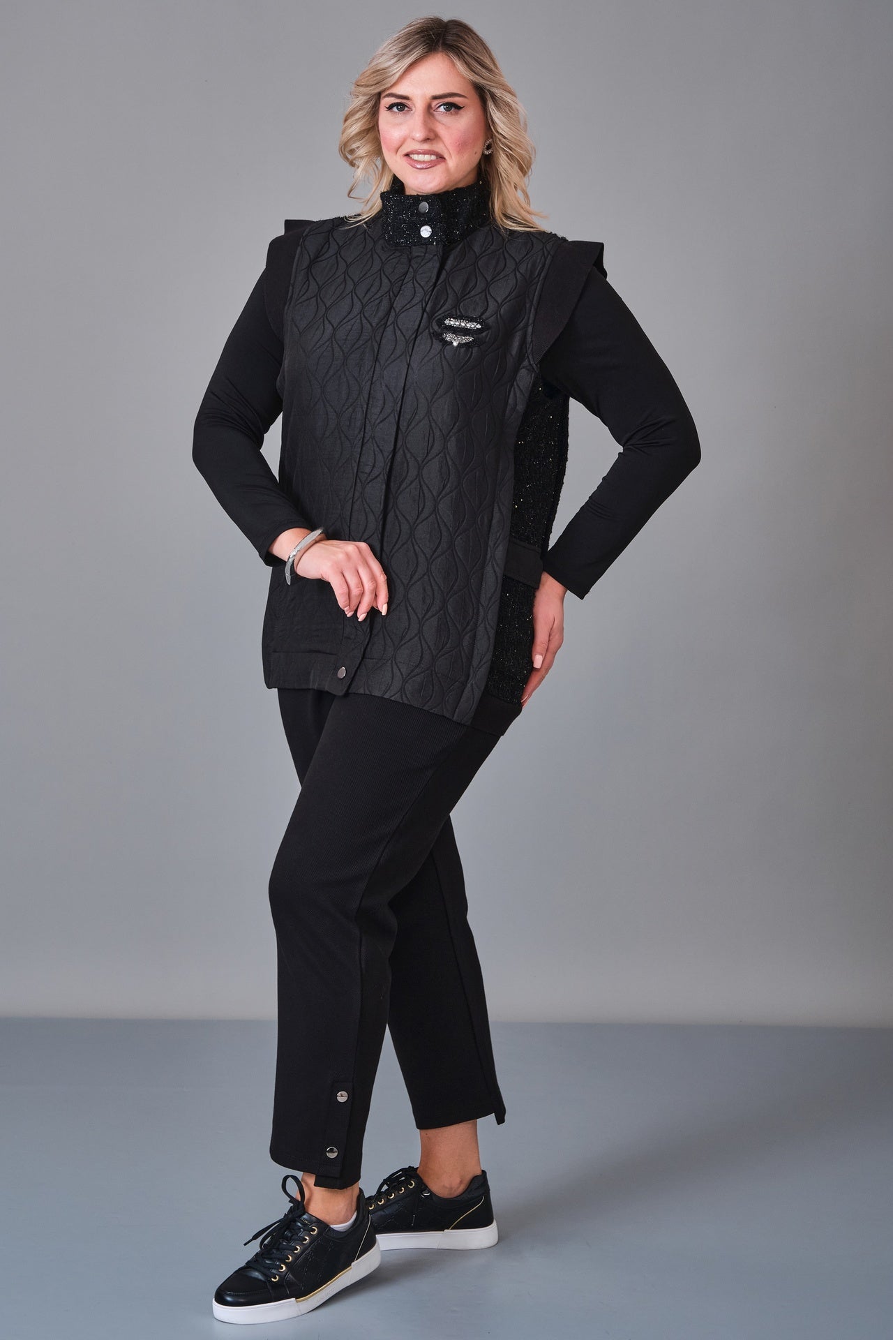 Xlife - Plus Size Waistcoat (XLF27K8603) - 8690200244636