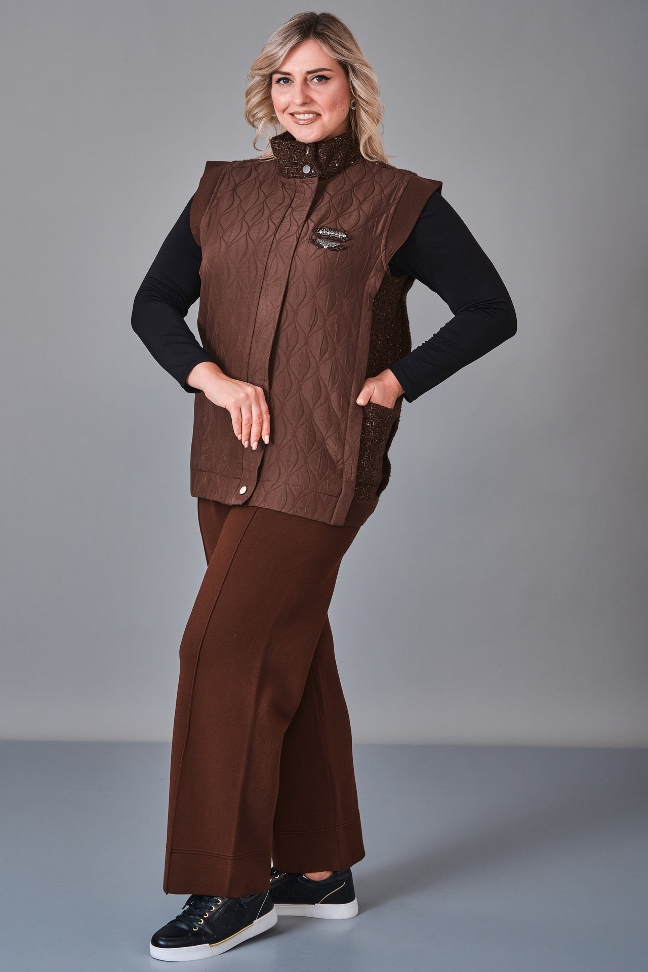 Xlife - Plus Size Waistcoat (XLF27K8603) - 8690200244643