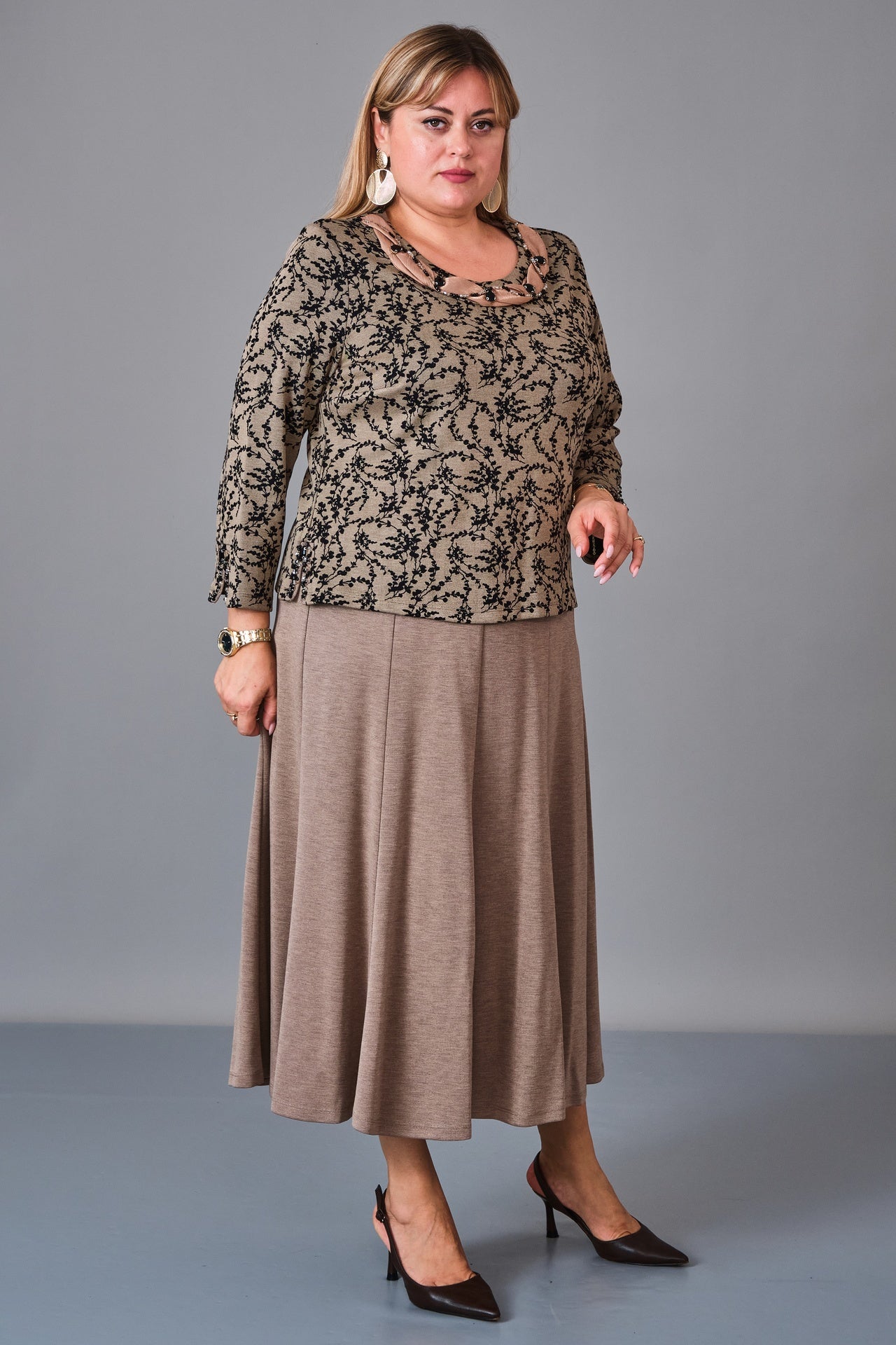 Gumanize - Plus Size Dress (GMZ2026-58-7953) - 8690200244964