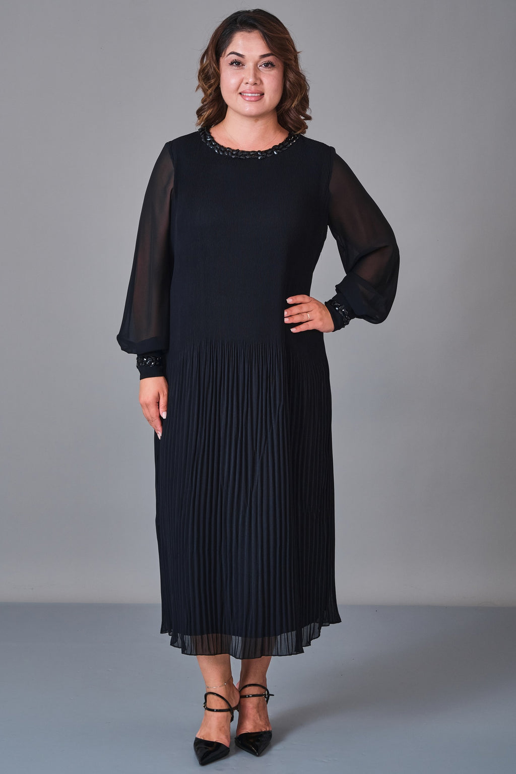 Ksas - Plus Size Dress (KSS27K32421) - 8690200245473