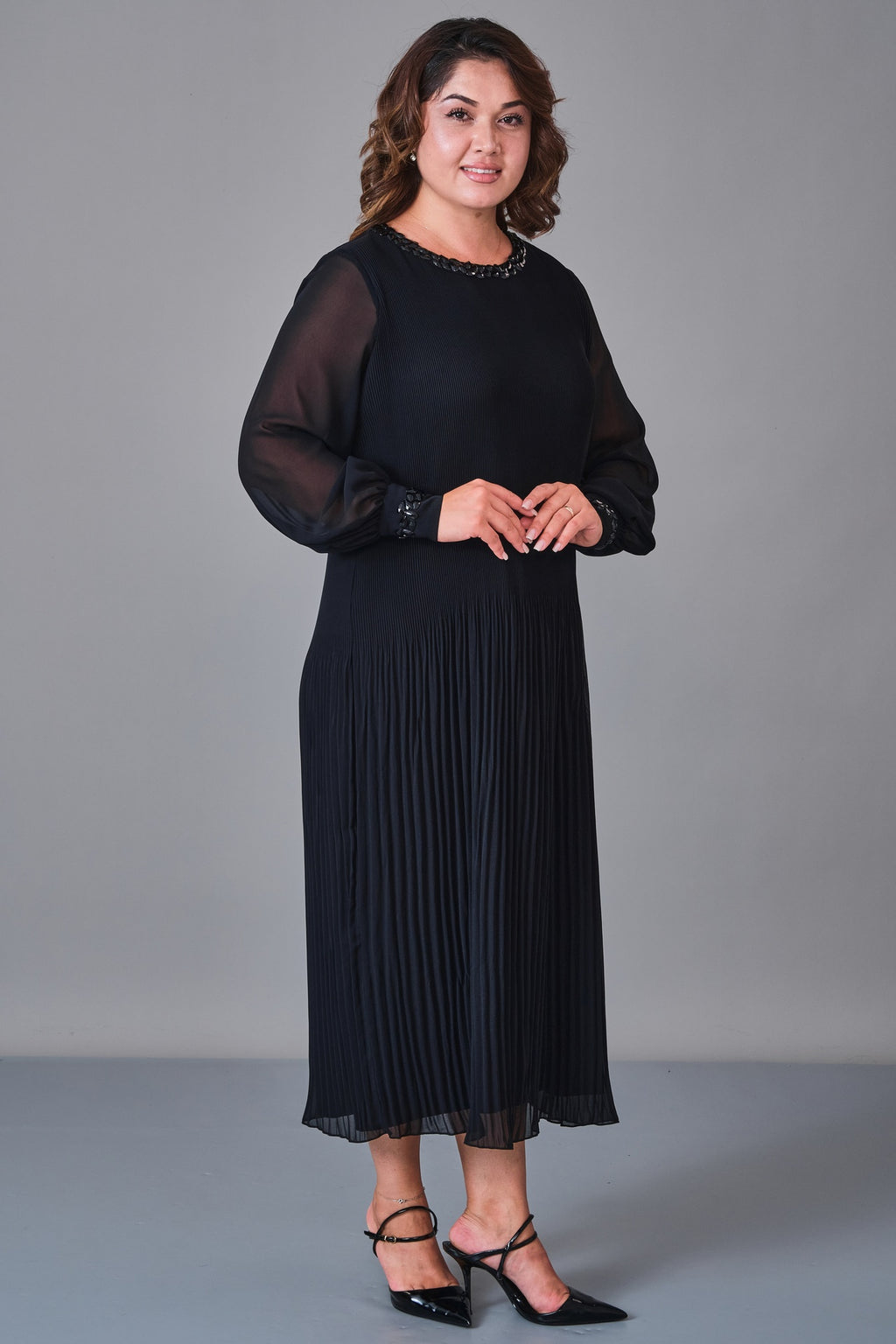Ksas - Plus Size Dress (KSS27K32421) - 8690200245473