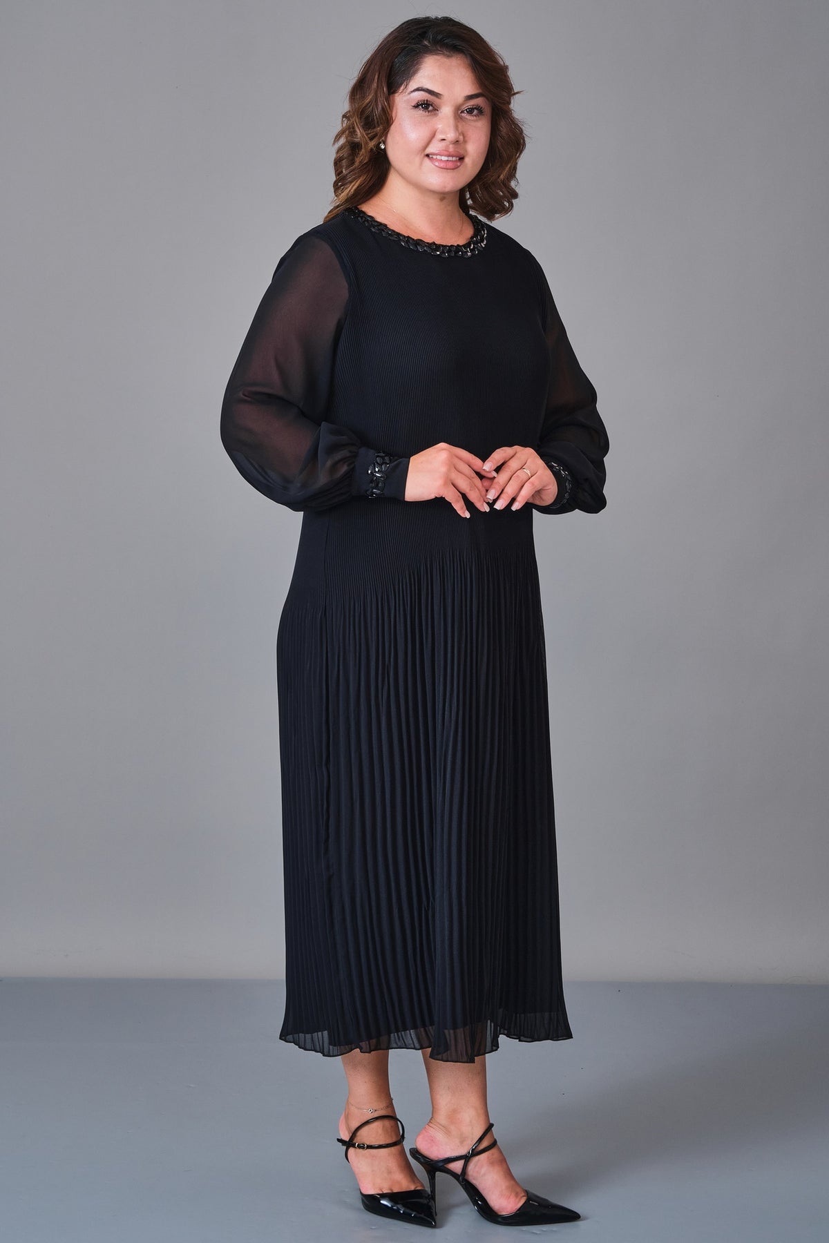 Ksas - Plus Size Dress (KSS27K32421) - 8690200245473
