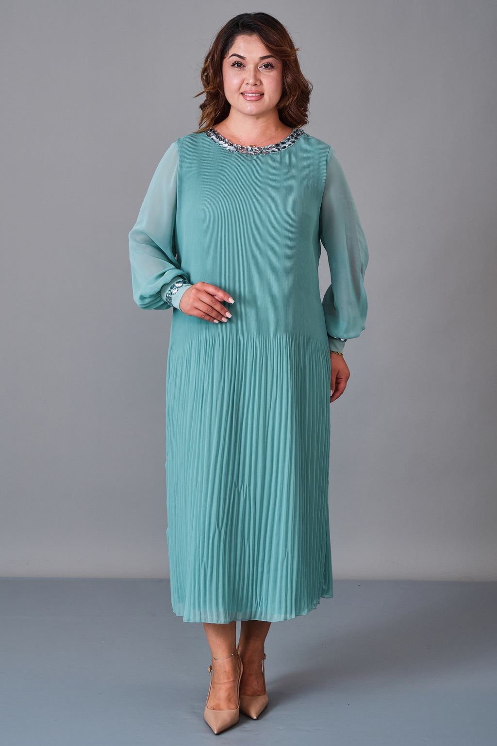 Ksas - Plus Size Dress (KSS27K32421) - 8690200245497