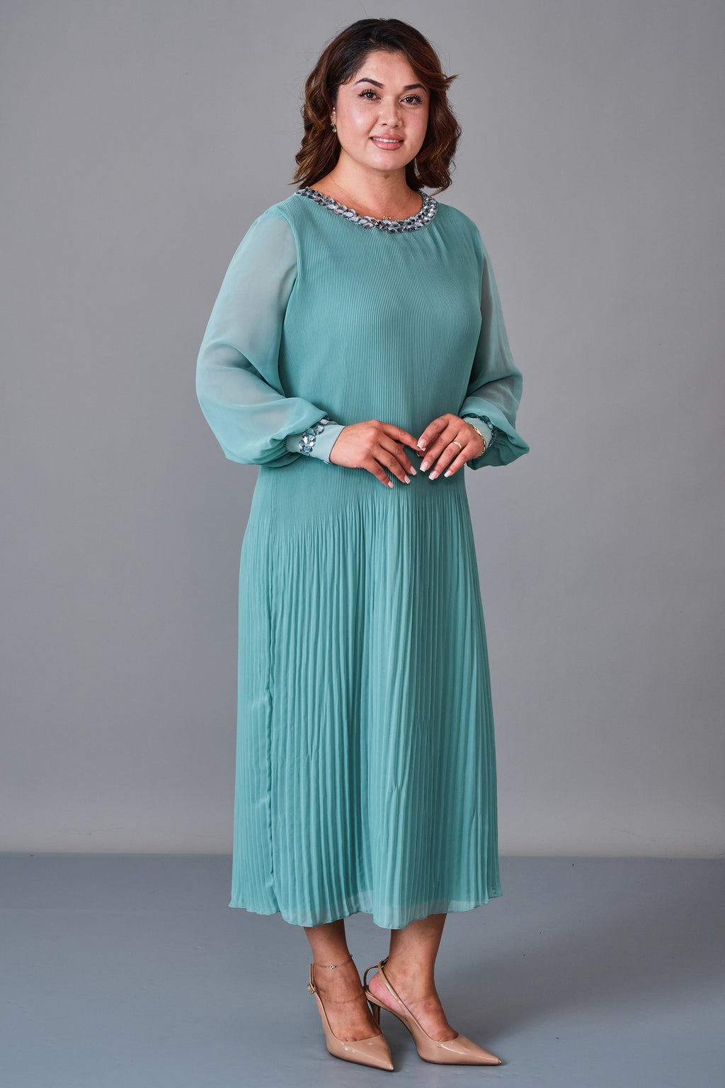 Ksas - Plus Size Dress (KSS27K32421) - 8690200245497