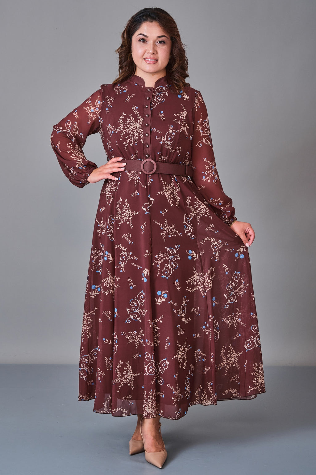 Ksas - Plus Size Dress (KSS27K32424) - 8690200245527