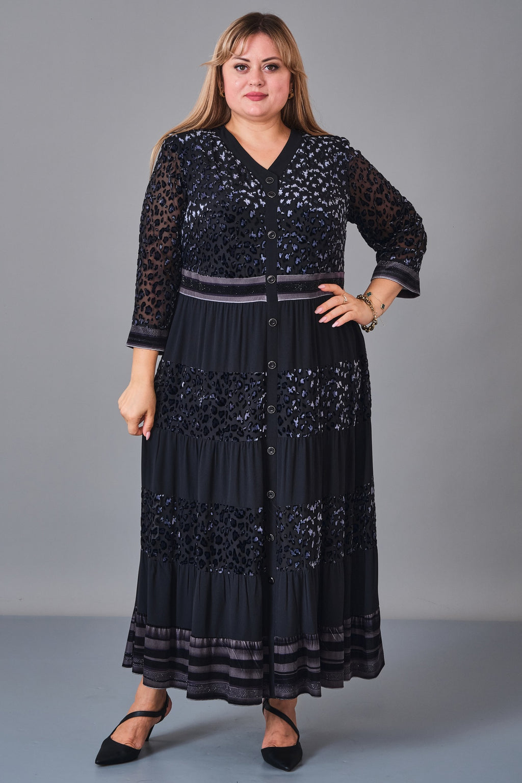 Gumanize - Plus Size Dress (GMZ2024-92-6895) - 8690200246111