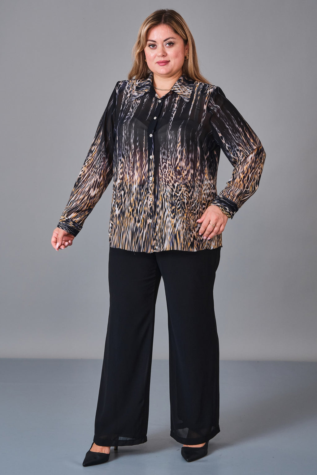 Kifayet - Extended Plus Size Shirt (KFT27K23505EMP)