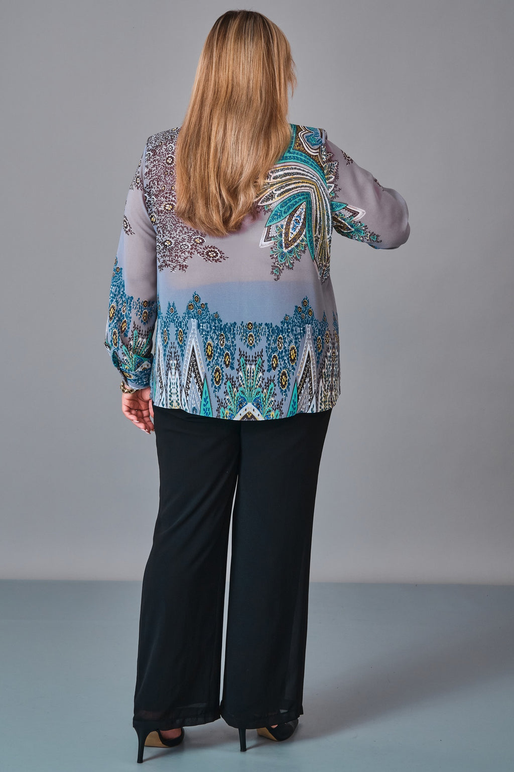Kifayet - Extended Plus Size Shirt (KFT27K23505EMP) - 8690200246296