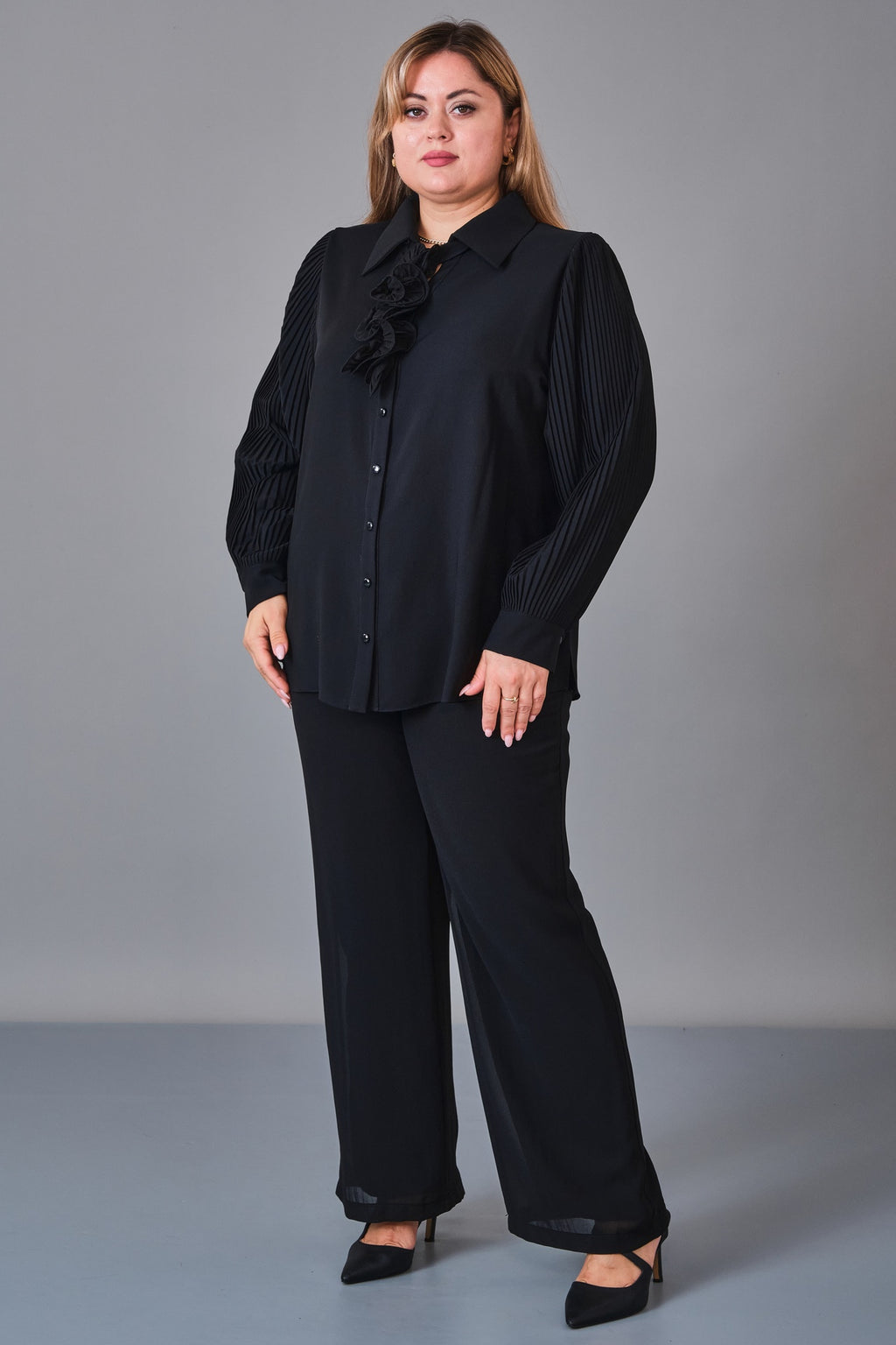 Kifayet - Extended Plus Size Shirt (KFT27K23801) - 8690200246302