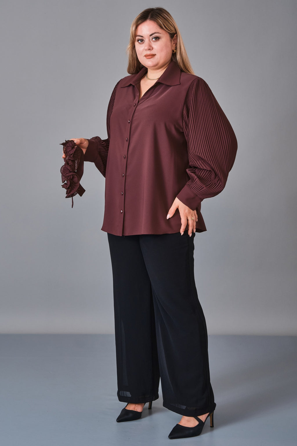 Kifayet - Extended Plus Size Shirt (KFT27K23801) - 8690200246319