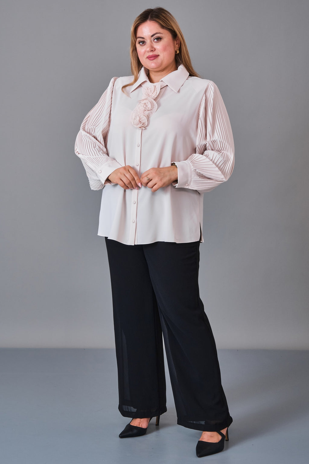 Kifayet - Extended Plus Size Shirt (KFT27K23801) - 8690200246326