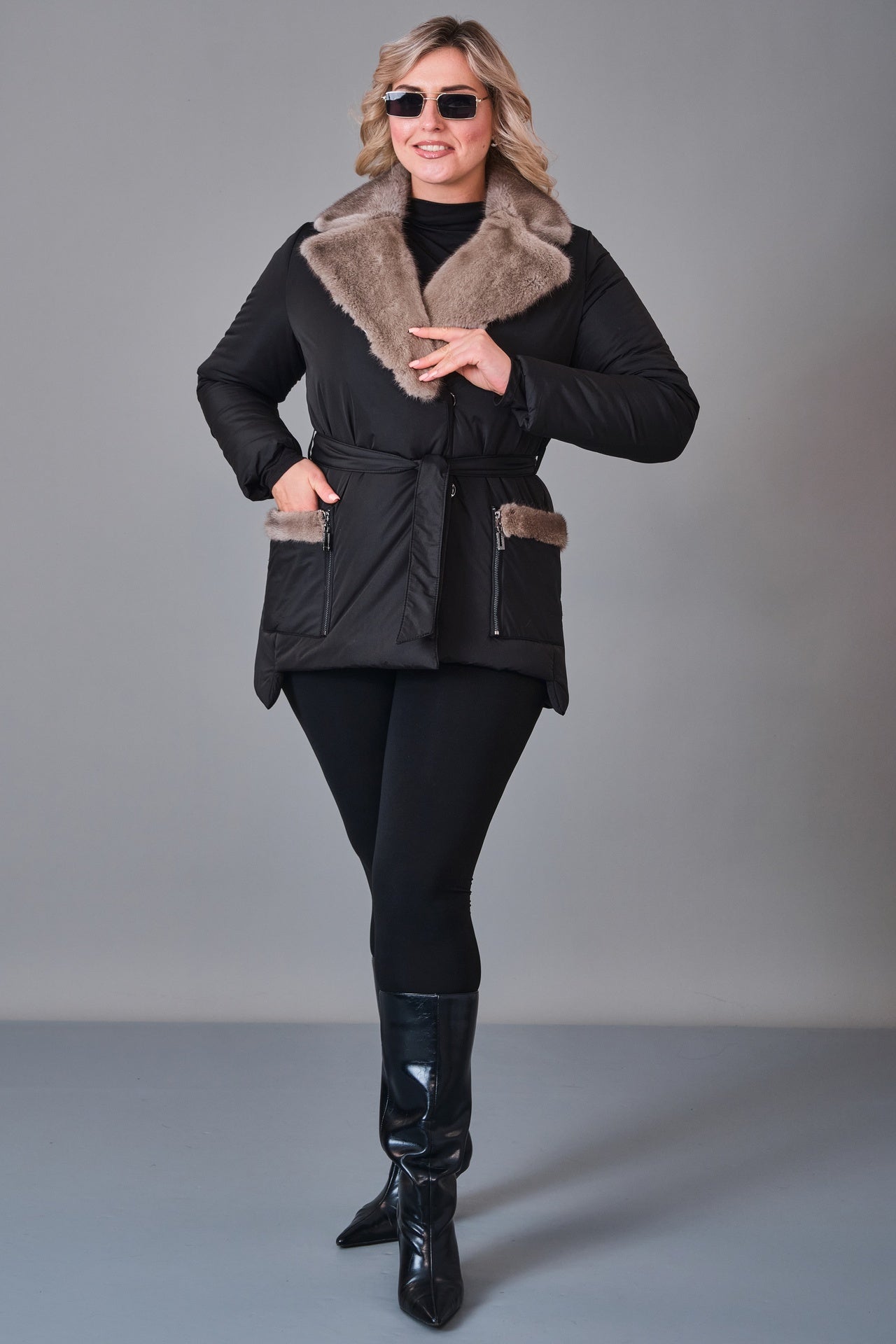 To-See - Plus Size Coat (VVL27K240033XL) - 8690200246371
