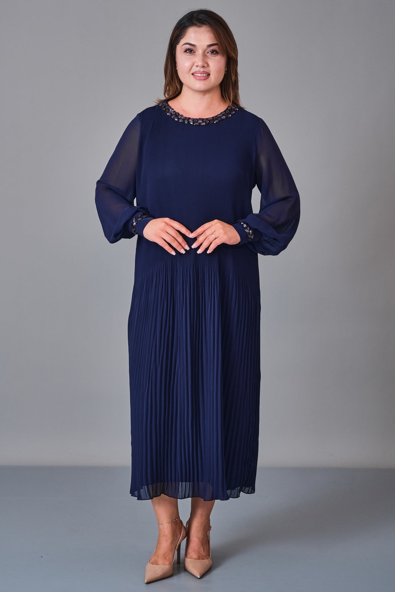 Ksas - Plus Size Dress (KSS27K32421) - 8690200246524