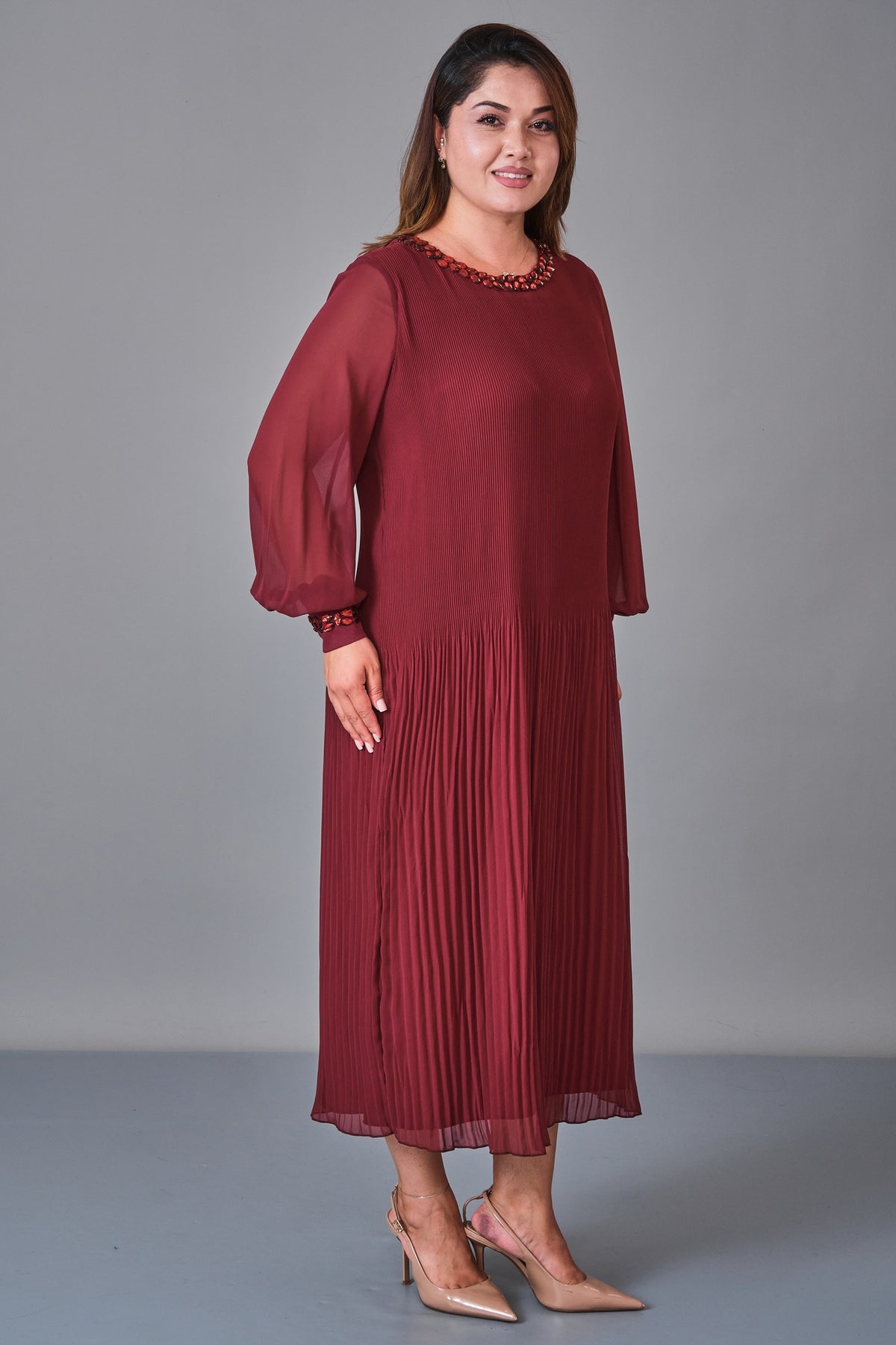 Ksas - Plus Size Dress (KSS27K32421) - 8690200246531