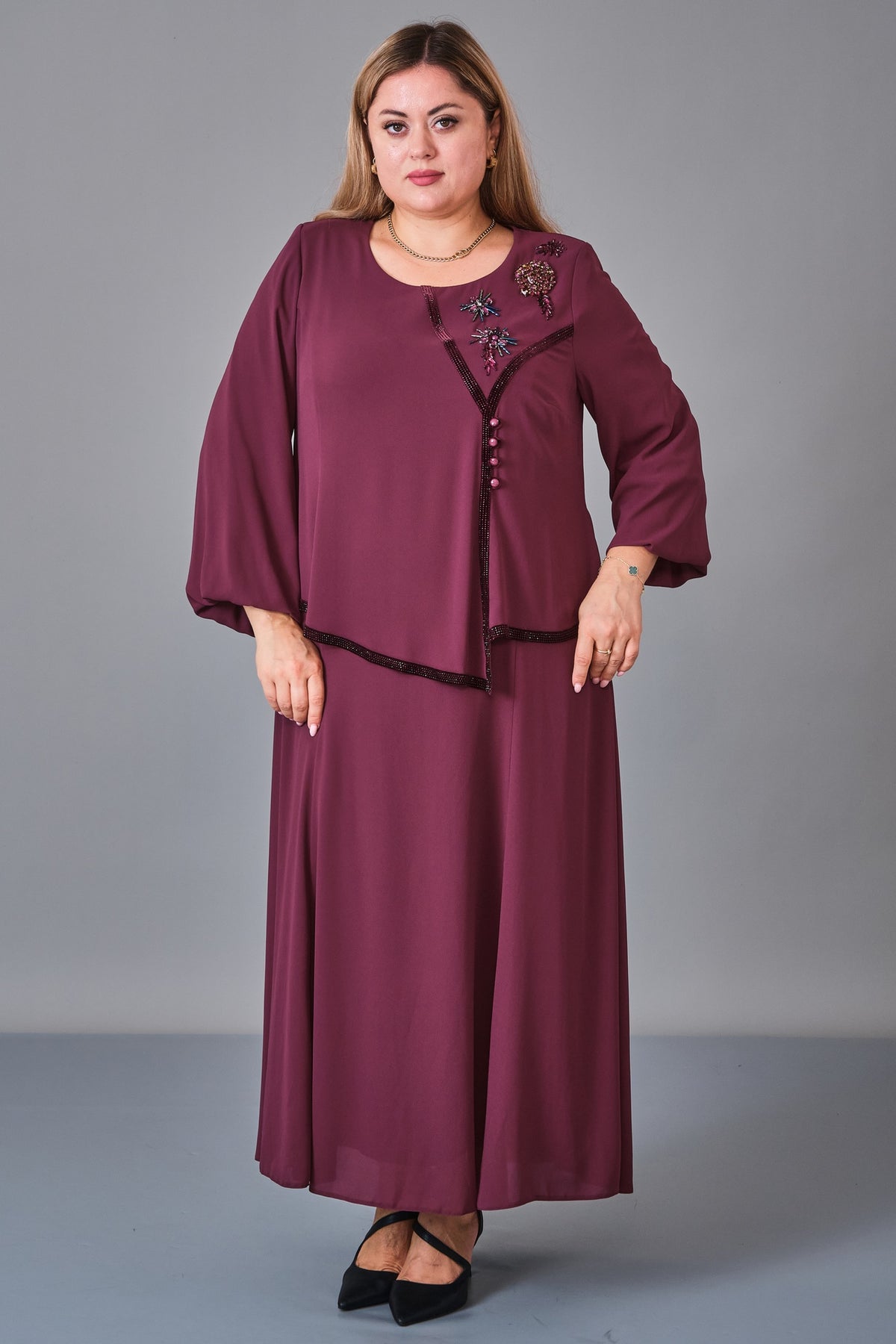 Gumanize - Plus Size Dress (GMZ2027-96-6842) - 8690200246951