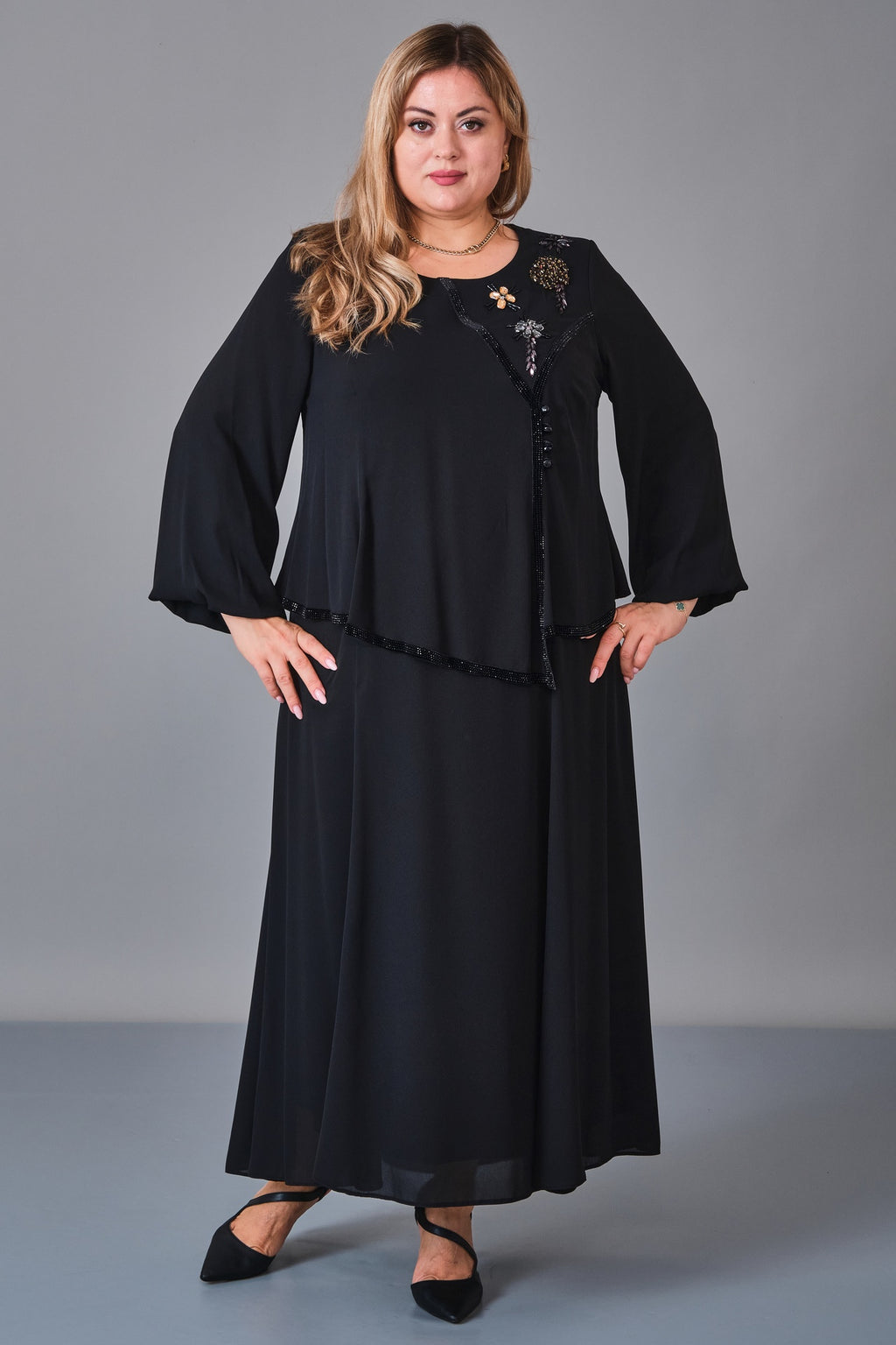 Gumanize - Plus Size Dress (GMZ2027-96-6842) - 8690200246975