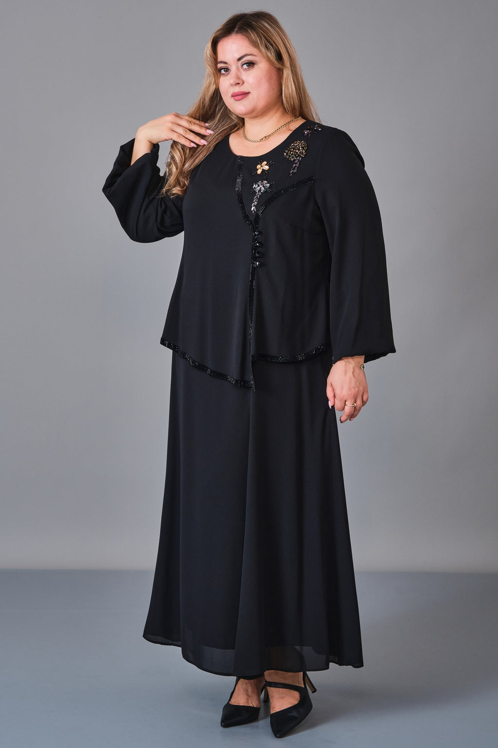Gumanize - Plus Size Dress (GMZ2027-96-6842) - 8690200246975