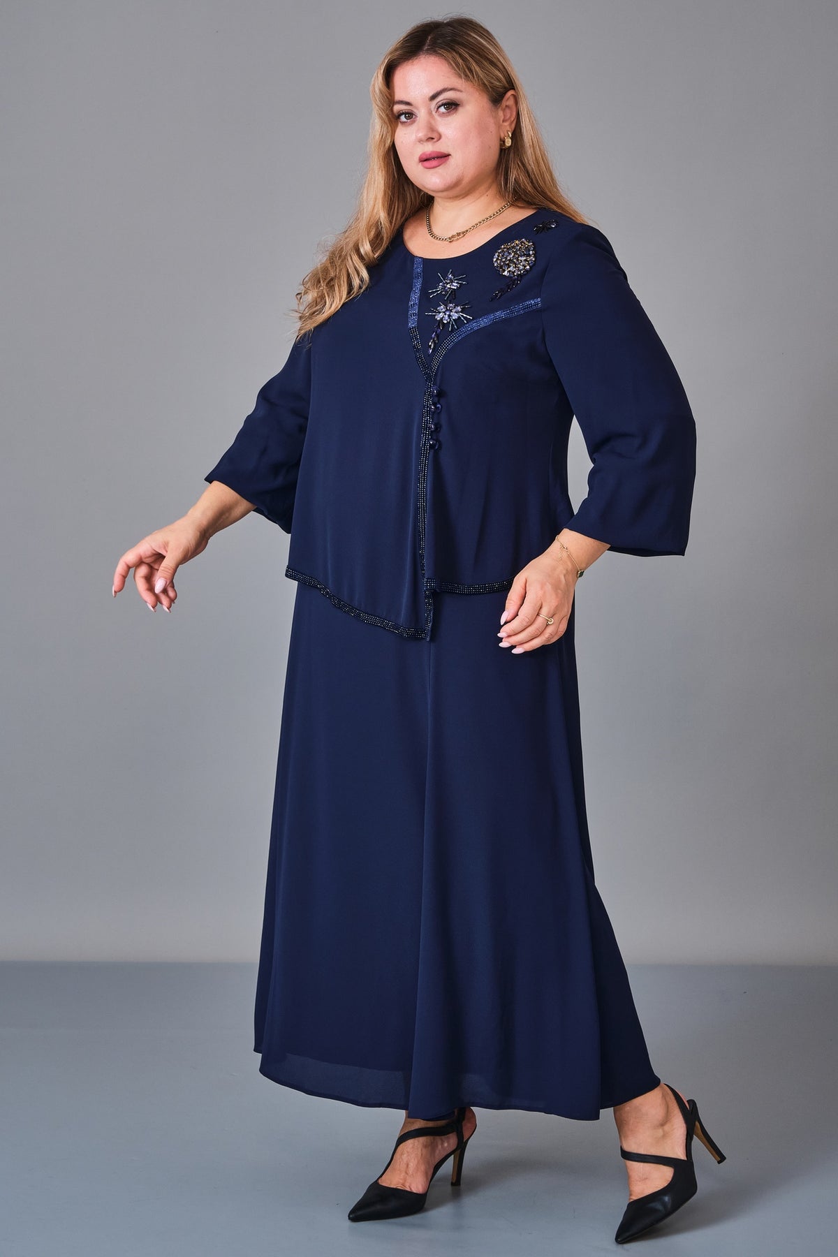 Gumanize - Extended Plus Size Dress (GMZ2027-97-6842) - 8690200247002