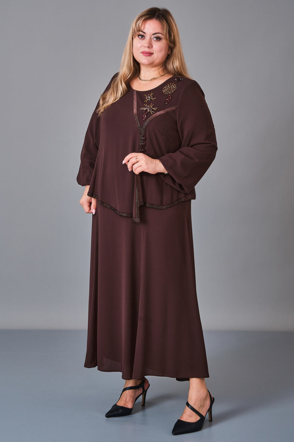 Gumanize - Extended Plus Size Dress (GMZ2027-97-6842) - 8690200247026