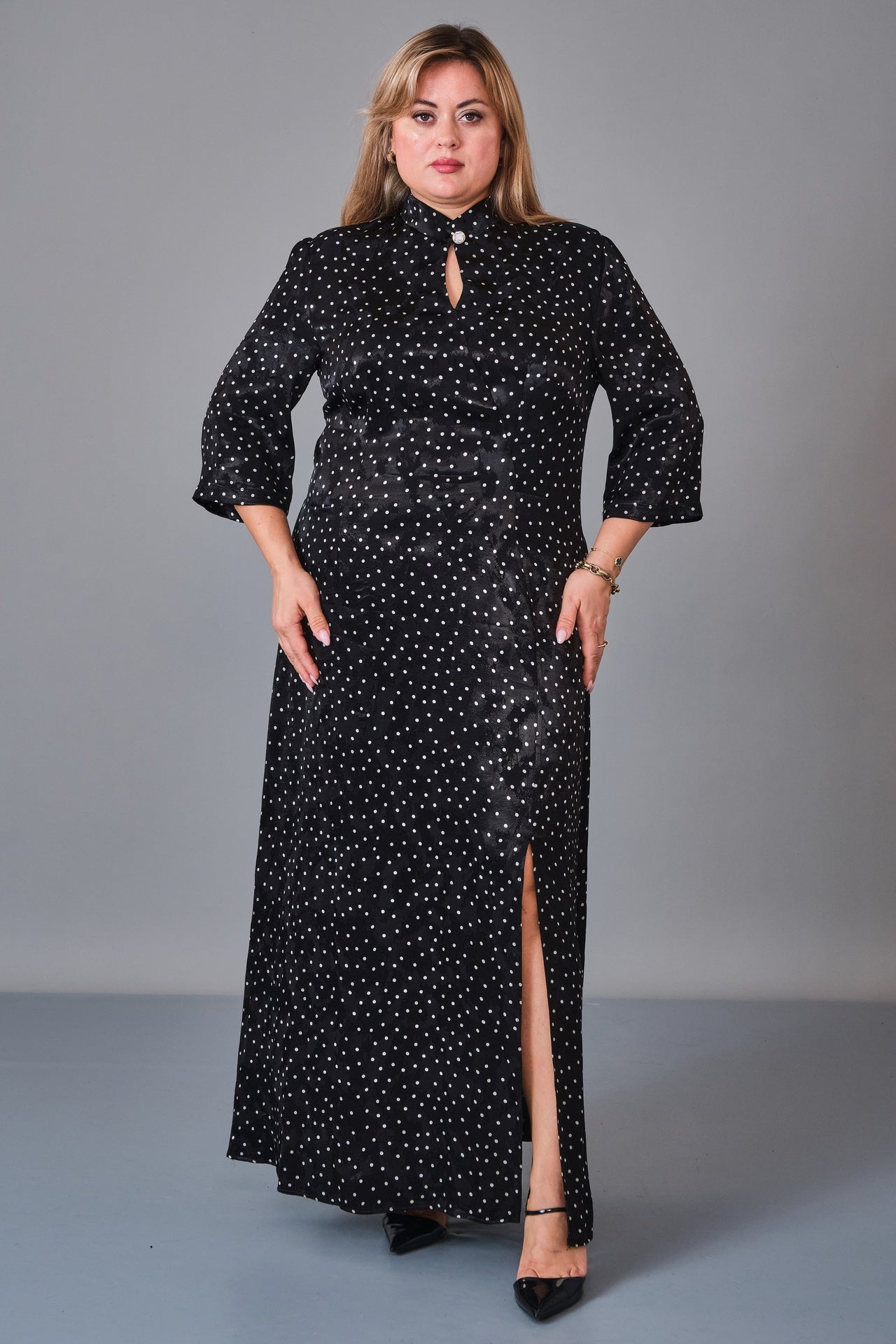 Chiffon Line - Plus Size Dress (CFL27K3522) - 8690200247057