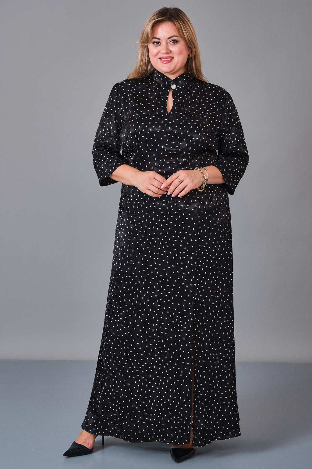 Chiffon Line - Plus Size Dress (CFL27K3522) - 8690200247057