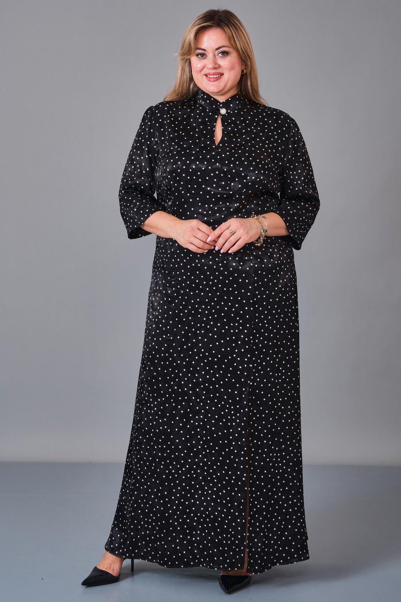 Chiffon Line - Plus Size Dress (CFL27K3522) - 8690200247057