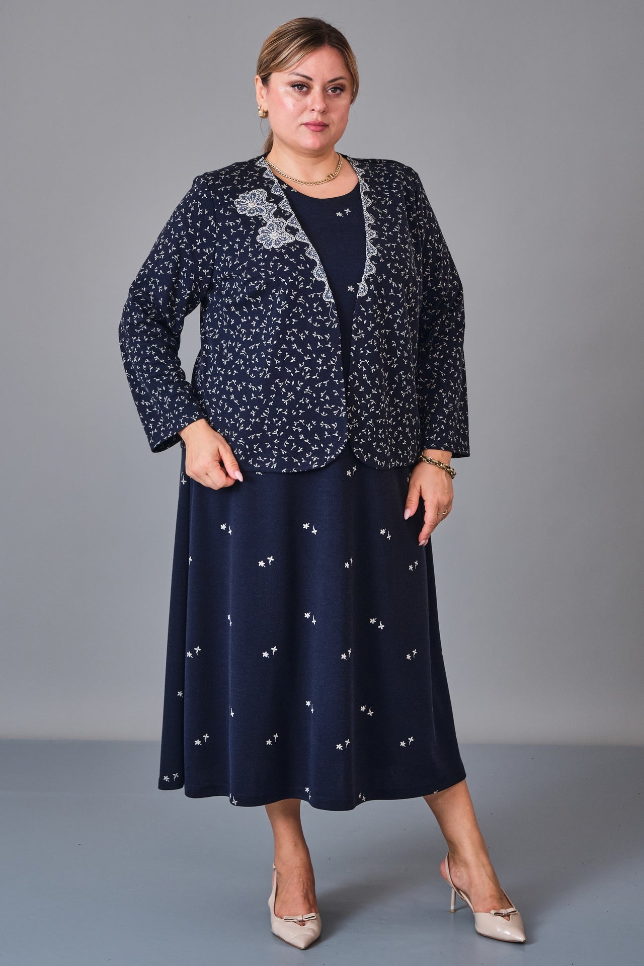 Gumanize - Plus Size Dress (GMZ2027-130-8497) - 8690200247521