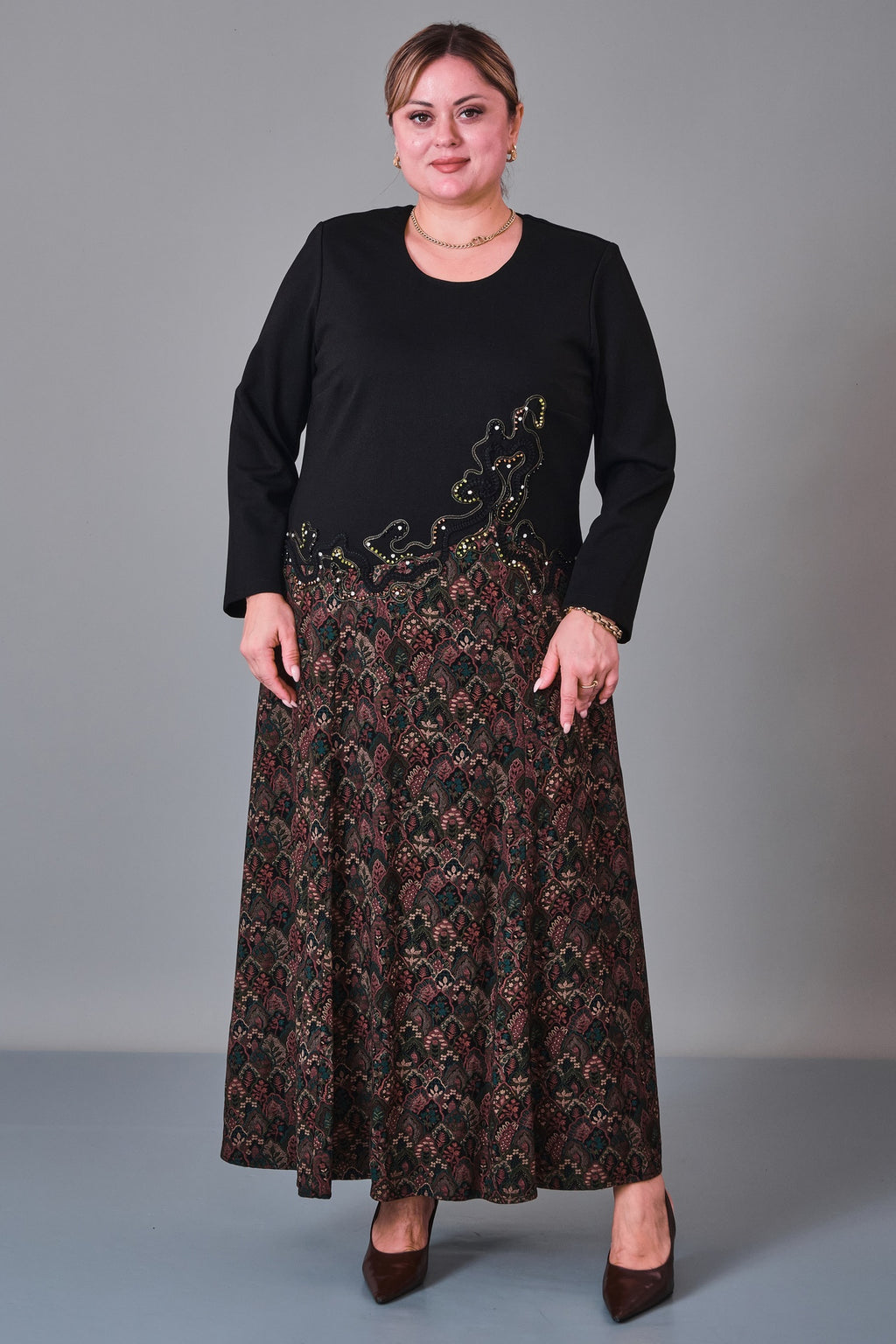 Gumanize - Plus Size Dress (GMZ2027-19-8520) - 8690200247569