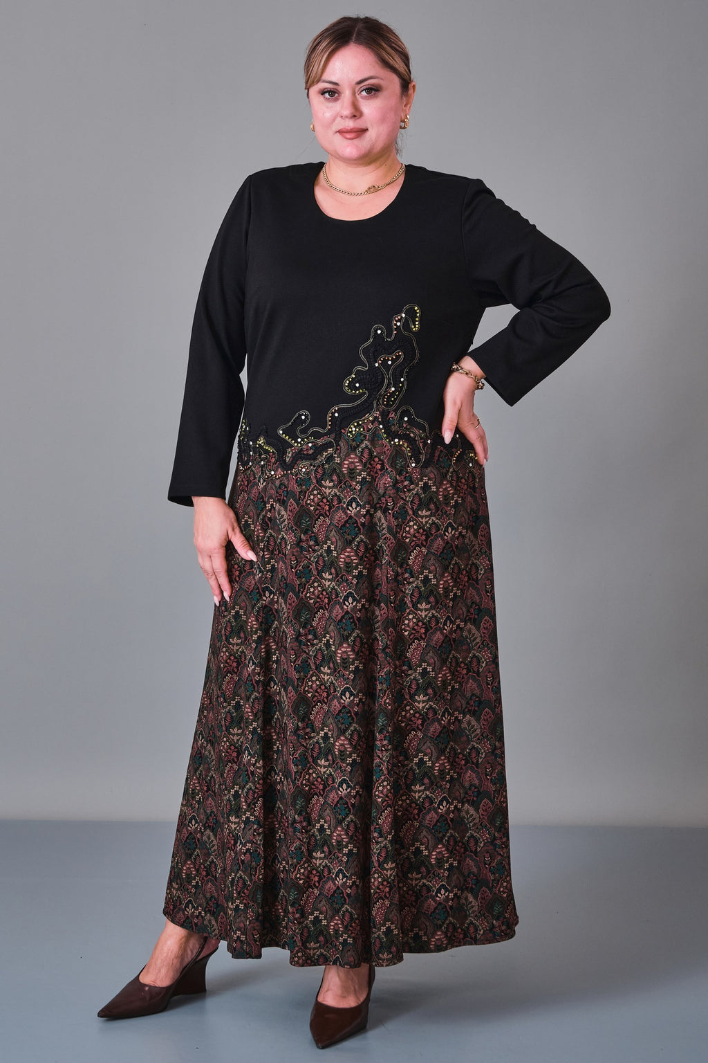 Gumanize - Plus Size Dress (GMZ2027-19-8520) - 8690200247569