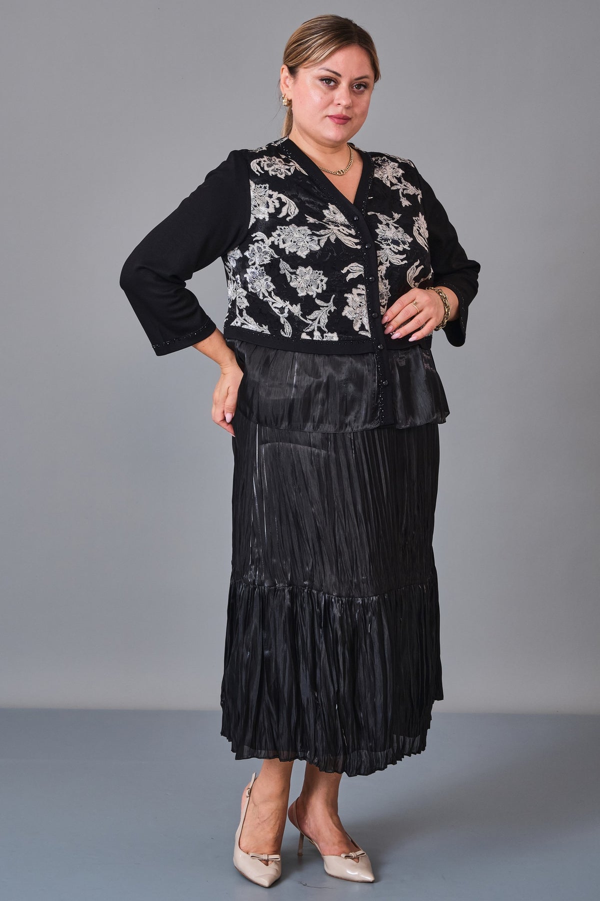 Gumanize - Plus Size Suit (GMZTK351-7898) - 8690200247576