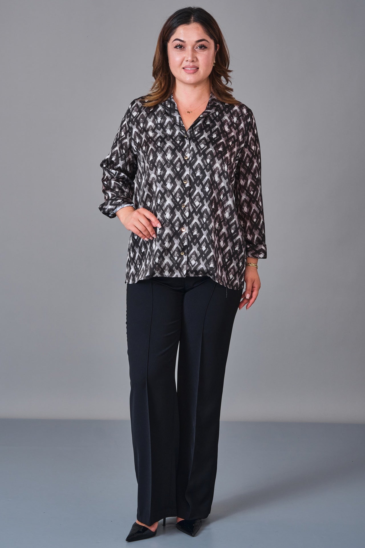 Selen - Plus Size Blouse (SLN27K060335) - 8690200247835
