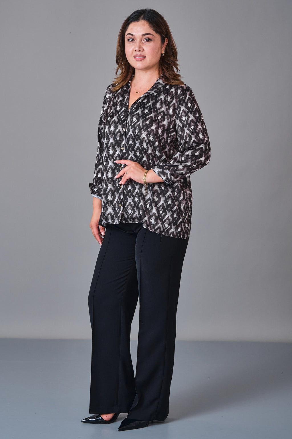 Selen - Plus Size Blouse (SLN27K060335) - 8690200247835