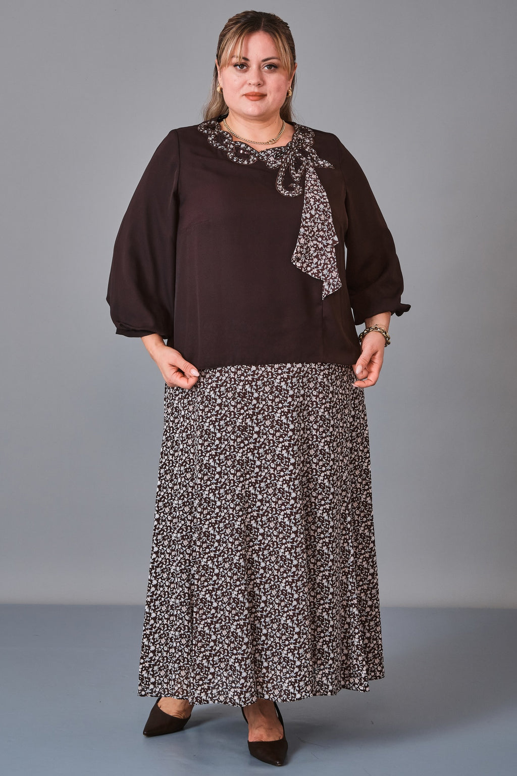 Gumanize - Plus Size Dress (GMZ2027-234-8481) - 8690200248139